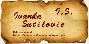 Ivanka Šutilović vizit kartica